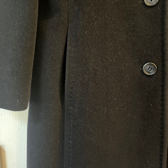 Calvin Klein Women's Single-Breasted Button Coat Wool Blend Black -2 - Picture 3 of 7